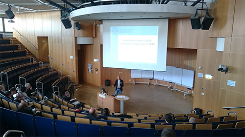 Presentation of SIMU project at the large auditorium